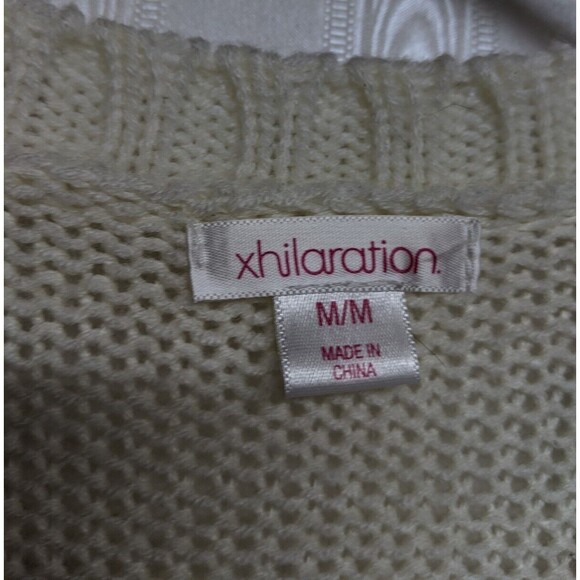 Boho Xhilaration Vest Women Medium Faux Fur Sleveeless Open Lined Cream Ivory M - Picture 6 of 7